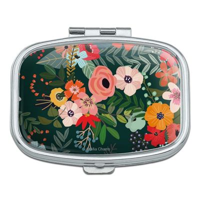 Anna Floral Pattern Rectangle Pill Case Trinket Gift Box