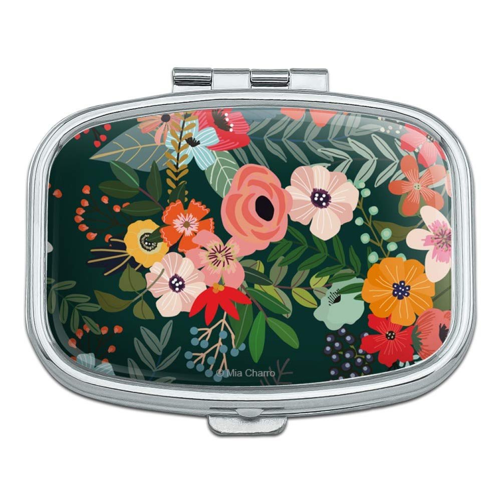 Anna Floral Pattern Rectangle Pill Case Trinket Gift Box