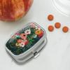 Anna Floral Pattern Rectangle Pill Case Trinket Gift Box view 2