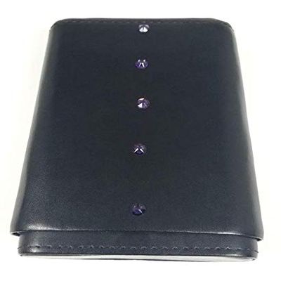Aficionada Style 5 Cigar Leather Humidor - Purple Velvet