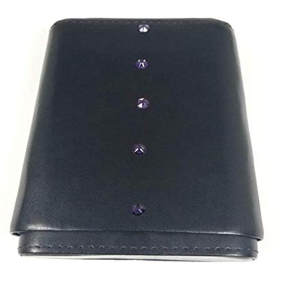 Aficionada Style 5 Cigar Leather Humidor - Purple Velvet