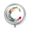 Letter C Floral Monogram Initial Pill Case Trinket Gift Box view 1