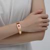 LinnaLove Stylish medical alert bangle bracelets for women with Free Custom Engraving (Rose Gold) view 4