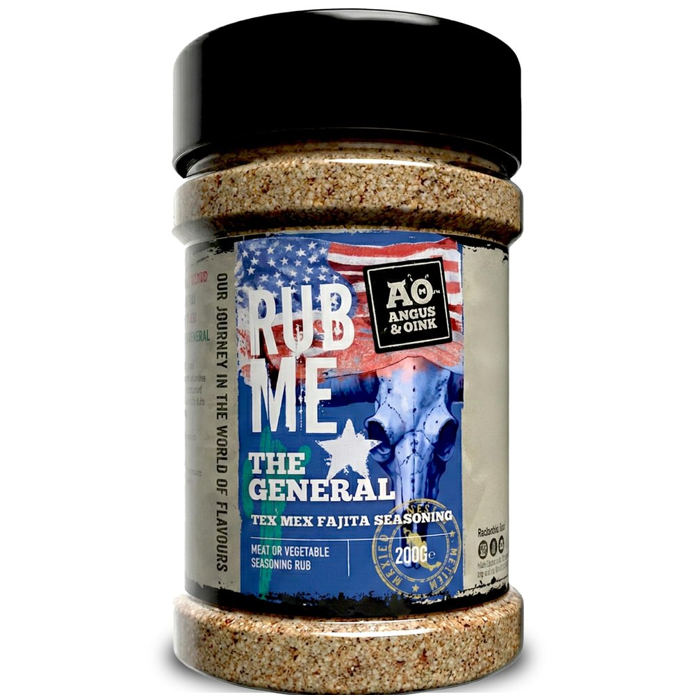 Angus & Oink | The General Tex Mex BBQ Seasoning | Authentic Deep Southern Flavour | Perfect for Beef, Lamb, Chicken & Vegetables | Gluten-Free | 200g