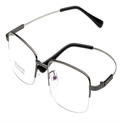 Newsight Men's Business Rectangular Half frame Engraved Flexible Titanium Reading Glasses (Black, 2.50)