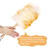 Lambs Wool Duster with Solid Bamboo Handle,Leather Hang Strap,18.9 inch Long,Natural Feather Duster for Cleaning Ceiling Fans,Window Blinds,Computer Screens,Bookshelves etc view 4