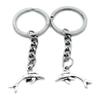 5 PCS Antique Silver Keyrings Keychains Key Ring Chains Tags Clasps AA461 Dolphin view 1