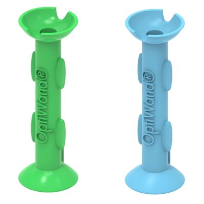 OptiWand 2 Pack Small Soft Contact Lens Removal & Insertion Tool - Silicone Rubber Soft Lens Applicator & Remover Device with Pincher End & Finger Grips - Safe & Easy on Eyes, Travel Size 1.75"