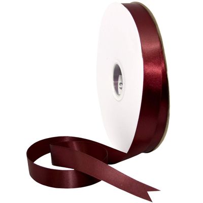 Morex Ribbon 08822/00-277 Double Face Satin Ribbon 7/8" X 100 YD Burgundy Ribbon for Gift Wrapping, Birthday Gift Cards, Satin Dress for Women, Silk Ribbons for Crafts, Wedding Gifts for Couple