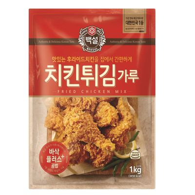 Korean Beksul Authentic & Delicious Korean Taste Crispy Fried Chicken Mix 1Kg (3 Pack)