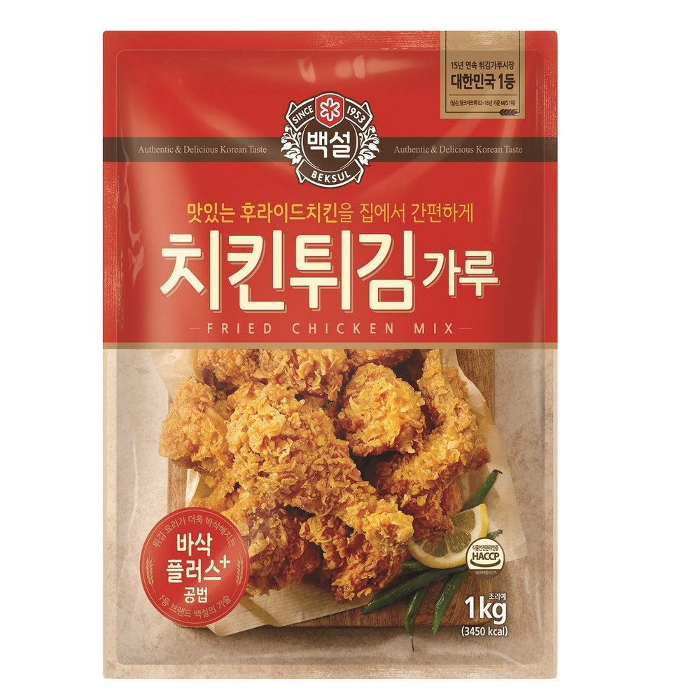 Korean Beksul Authentic & Delicious Korean Taste Crispy Fried Chicken Mix 1Kg (3 Pack)
