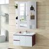 Elegant Modern Look Features Multipurpose Wall Mount Cabinet Storage Shelf Bathroom Furniture Storage Media Medicine Wood, Single Door Mirror Shelves Organizer Multi-Function view 3