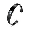 LinnaLove Stylish medical alert bangle bracelets for women with Free Custom Engraving (Black) view 1