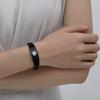 LinnaLove Stylish medical alert bangle bracelets for women with Free Custom Engraving (Black) view 4