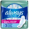 Always Ultra Thin Feminine Pads with Wings for Women, Size 3, Extra Long Super Absorbency, Unscented, Up to 100% Leak-Free Protection, 52 Count view 1