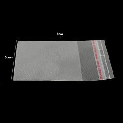 DalaB 200pcs 8 Size OPP Plastic Crystal Clear Bags Self Adhesive Seal Cellophane Bags Party Gift Bags - (Color: 6X8CM)