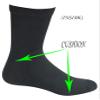 Yomandamor Men's 4 Pairs Cotton Seamless Diabetic Crew Socks with Non-binding Top view 3