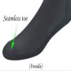 Yomandamor Men's 4 Pairs Cotton Seamless Diabetic Crew Socks with Non-binding Top view 4