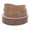 5/8" X 25 Yards Toffee Faux Linen Ribbon view 1