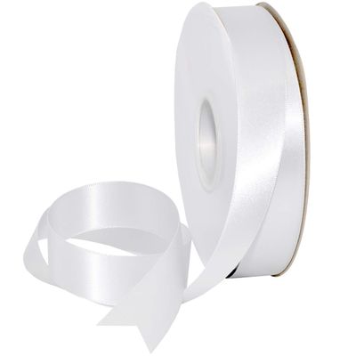 Morex Ribbon Double Face Satin Ribbon 7/8" X 50 YD Shell Gray Ribbon for Gift Wrapping, Birthday Gift Cards, Satin Dress for Women, Silk Ribbons for Crafts, Wedding Gifts for Couple