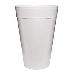 Foam Drink Cups, 32oz, White, 25/Bag, 20 Bags/Carton