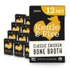 Kettle and Fire Classic Chicken Bone Broth, Keto, Paleo, and Whole 30 Approved, Gluten Free, High in Protein and Collagen, 12 Pack view 1