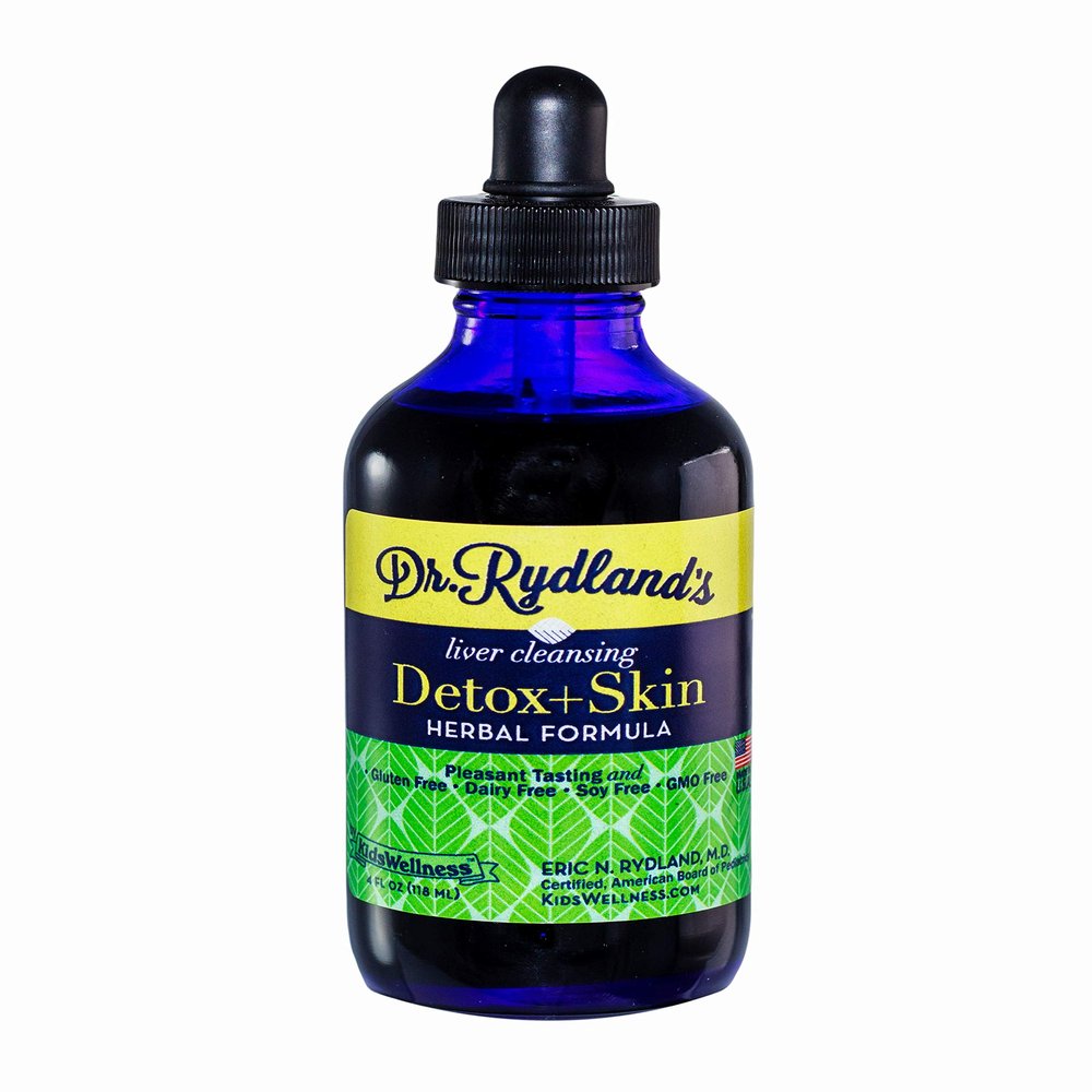 Dr. Rydland's Herbal Supplement | Created by KidsWellness | Safe and Effective for Infants to Adults| Detox & Skin | Relieves Eczema, Rosacea, Acne and Viral Skin Rashes | 4 Ounce Bottle