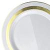 " OCCASIONS " 360 Pcs set (60 guest) Wedding Disposable Plastic Plate and Silverware Combo 10.5" + 7.5" + Silverware (Double Fork) (Soleil in White Gold, Gold silverware) view 4