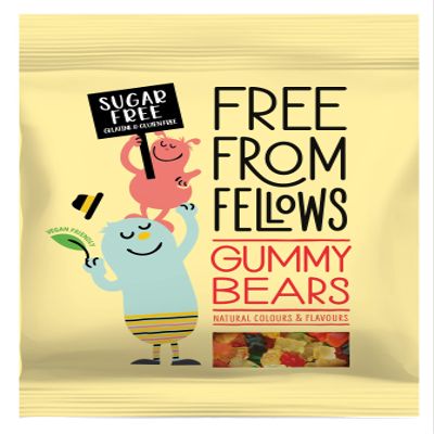 Free From Fellows Gummy Bears 70g (pack of 6)
