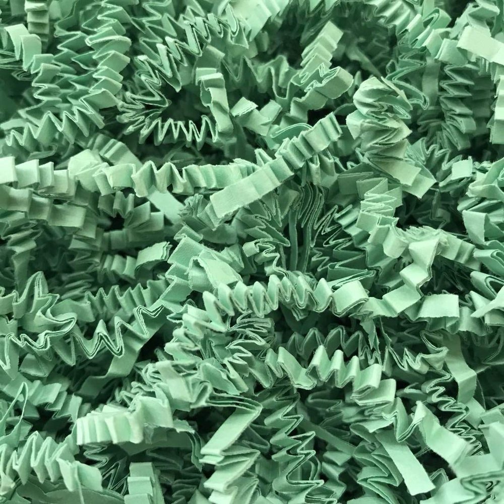 Black Cat Avenue 1/2 LB Mint Crinkle Cut Paper Shred Filler for Gift Wrap and Basket Filler
