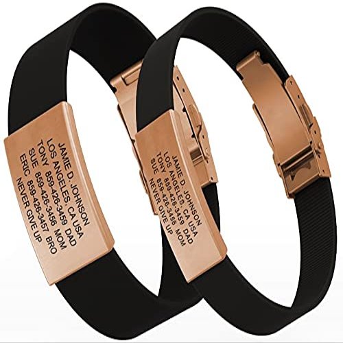 ROAD iD Bracelet - Official Identification Wristband - Silicone Clasp Identification Bracelet and Sport ID for Athletes