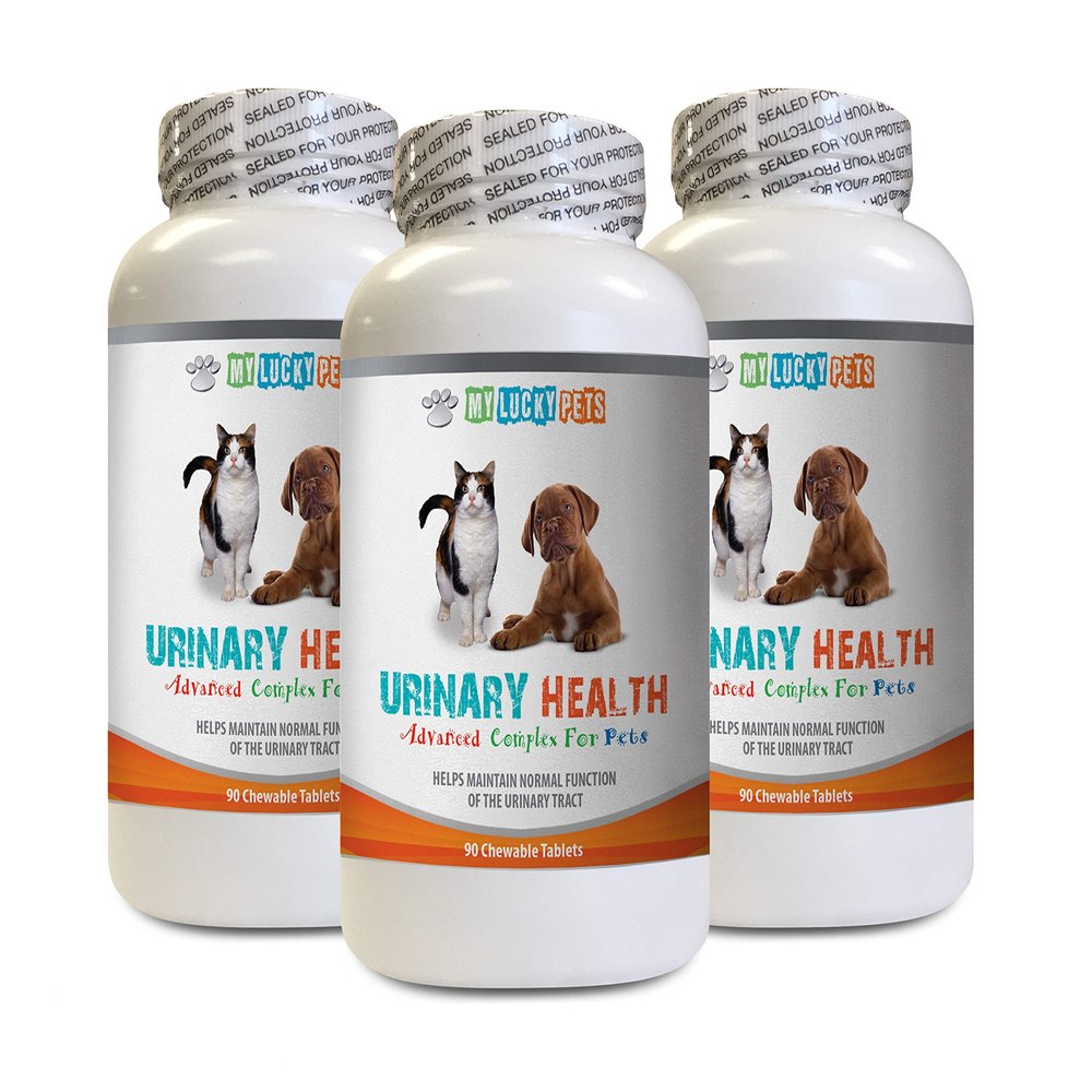cat Urinary Health Supplement - Pets Urinary Health Complex - for Dogs and Cats - Advanced Bladder Support - Cranberry Pills for Cats - 3 Bottles (270 Treats)