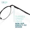 2SeeLife Round Metal Wire Rimmed Reading Glasses for Men & Women  MediumWide Fit, Durable, Spring Hinges, Premium Readers, Black, +1.00 view 4