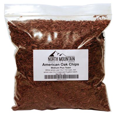North Mountain Supply - AMPT-1lb American Oak Chips (Medium Plus Toast, 1 Pound)