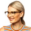2SeeLife Round Cat-Eye Reading Glasses for Women | Brown, 1.25 view 3