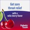 Diabetic Tussin Sugar Free Sore Throat & Cough Drops, Wild Cherry, 15 Count, Sodium-Free Lozenges with Soothing Liquid Center view 4