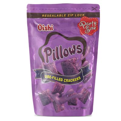 Oishi Pillows Ube Filled Crackers,5.29 Ounce Pack of 2