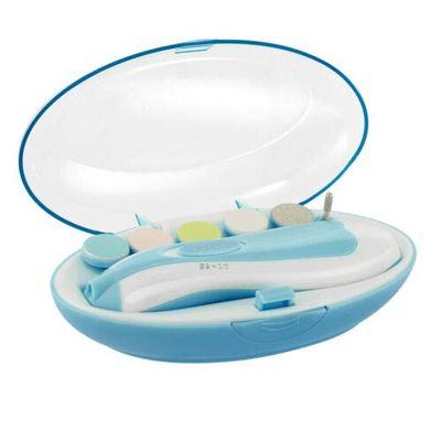 FidgetFidget Electric Baby Nail File Tools Trimmer for Newborn Toddler Toes Care Fingernails Blue
