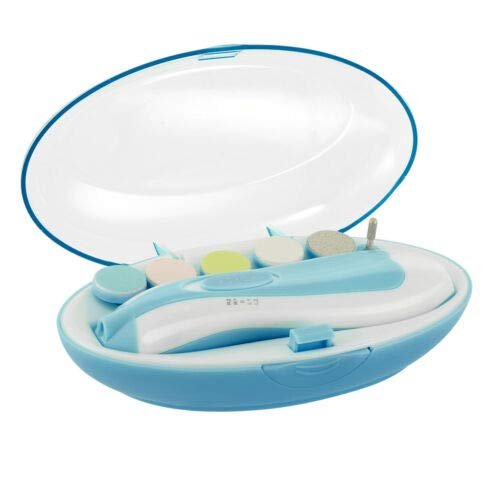 FidgetFidget Electric Baby Nail File Tools Trimmer for Newborn Toddler Toes Care Fingernails Blue