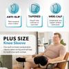 BraceAbility Plus Size Neoprene Knee Sleeve - Compression Support Brace for Bariatric Women or Men with Arthritis Joint Pain, Fitting Overweight to Obese Thighs and Legs (6XL) view 4