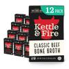 Kettle and Fire Classic Beef Bone Broth, Keto, Paleo, and Whole 30 Approved, Gluten Free, High in Protein and Collagen, 12 Pack view 1