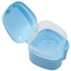Coolrunner Denture Case, Denture Cup with Strainer, Denture Bath Box False Teeth Storage Box with Basket Net Container Holder for Travel, Retainer Cleaning view 1