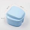 Coolrunner Denture Case, Denture Cup with Strainer, Denture Bath Box False Teeth Storage Box with Basket Net Container Holder for Travel, Retainer Cleaning view 2
