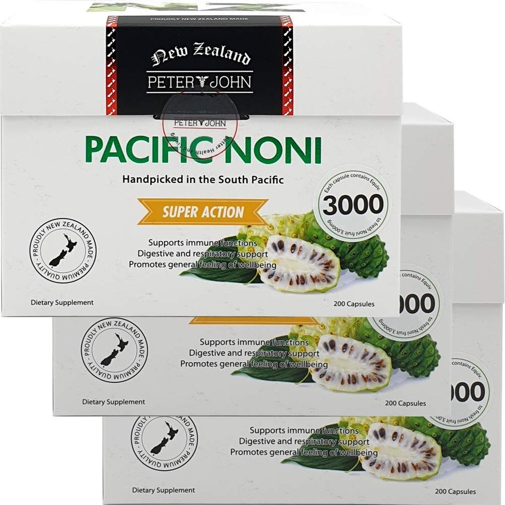 Peter&John Pacific Noni 100% Noni Fruit Powder Herbal-Supplements (3 Pack)