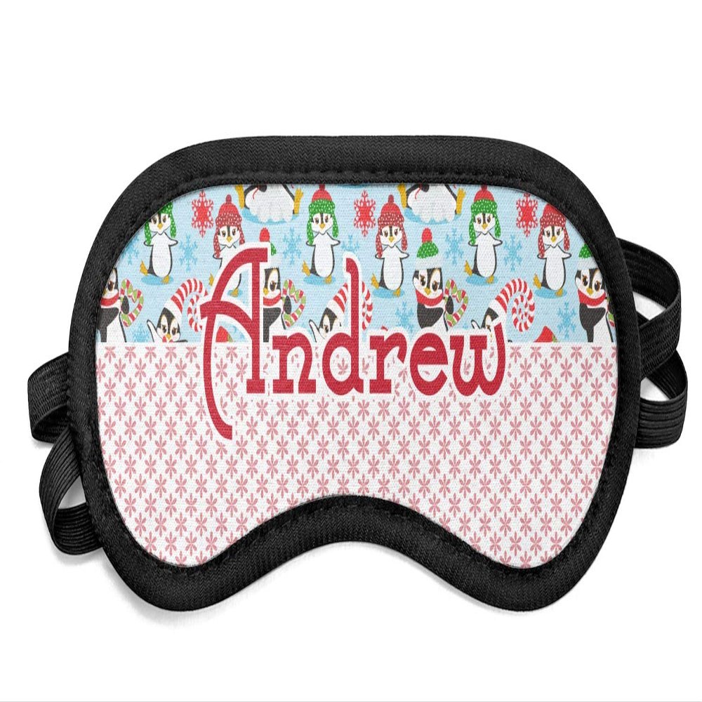 YouCustomizeIt Personalized Christmas Penguins Sleeping Eye Mask - Small