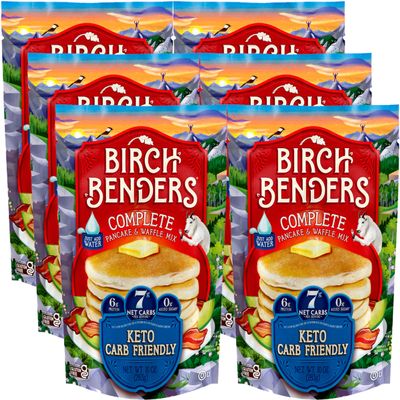 Birch Benders Keto Pancake and Waffle Mix, 10 oz (Pack of 6)