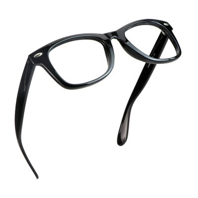LifeArt Blue Light Blocking Glasses, Anti Eyestrain, Computer Reading Glasses, Gaming Glasses, TV Glasses for Women Men, Anti Glare (Black, +1.00 Magnification)