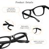 LifeArt Blue Light Blocking Glasses, Anti Eyestrain, Computer Reading Glasses, Gaming Glasses, TV Glasses for Women Men, Anti Glare (Black, +1.00 Magnification) view 2