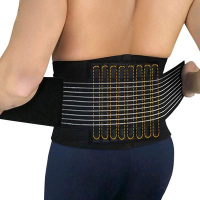 1PCS Lumbar Support Waist Pain Back Injury Supporting Brace for Fitness Weightlifting Belts Sports Safety Corrector(M)