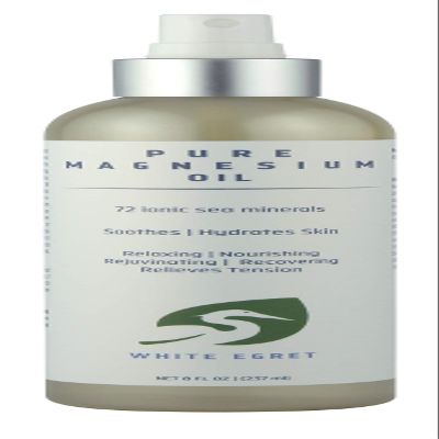 WHITE EGRET Oil Magnesium Pure, 8 FZ
